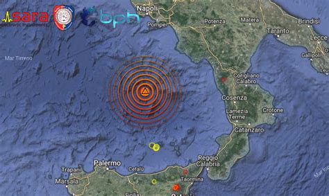 Scossa Di Terremoto Di Ml Nel Tirreno Meridionale Molto Al Largo