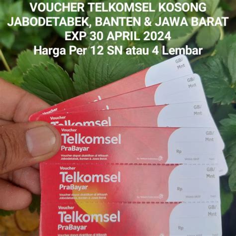 GROSIR 12 SN 4 LEMBAR VOUCHER TELKOMSEL KOSONG EXP APRIL 2024