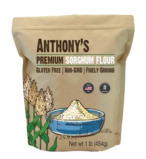 Anthony S Premium Lb Sorghum Flour Gluten Free Non Gmo Finely Ground