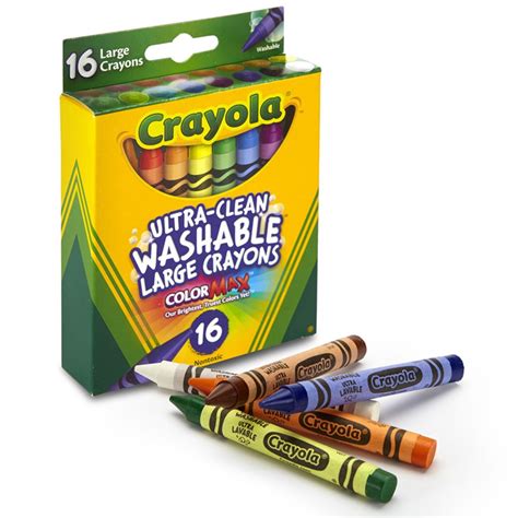 Crayola Large Washable Crayons 16 Colors Bin523281 Crayola Llc Crayons