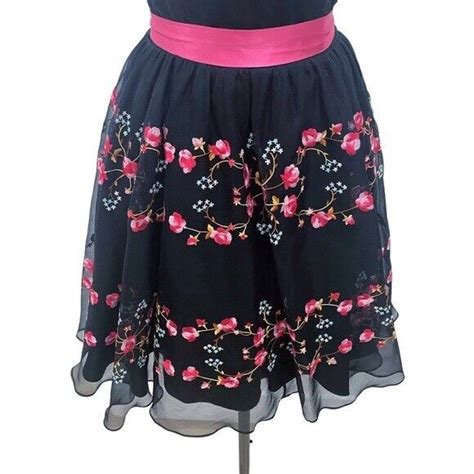 Betsey Johnson Vintage S Y K Silk Floral Embroider Gem