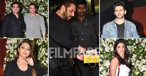 Salman Khan Cuts His Birthday Cake Sonakshi Sinha Tabu And Others