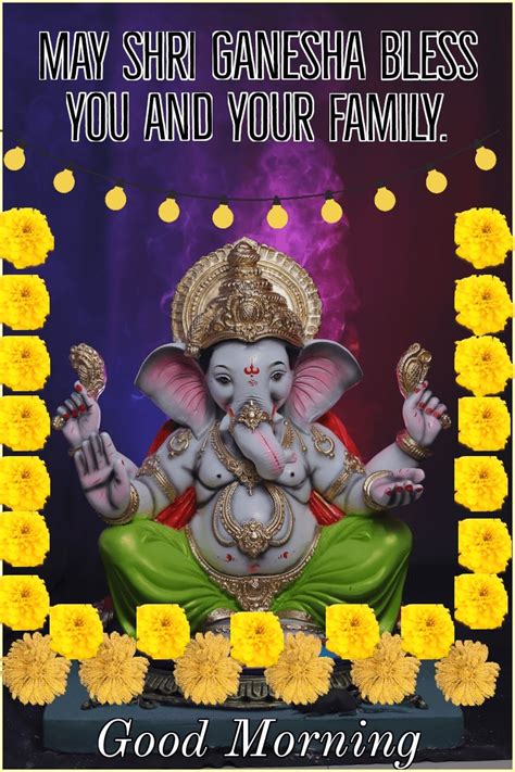 Good morning Shree Ganesha blessings images - Good Morning Images