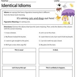 Printable Idiom Worksheets Education Worksheets Library