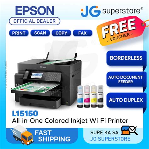 Epson Ecotank L15150 A3 Wi Fi Duplex All In One Ink Tank Borderless Colored Printer With Print