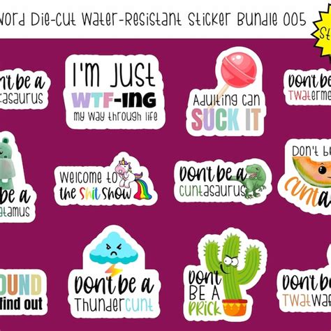 Adult Humor Stickers Etsy