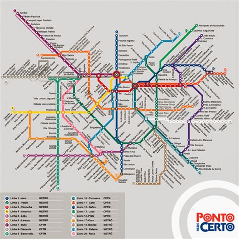 Mapa a rede dos sonhos do Metrô e da CPTM volta a ser compartilhado