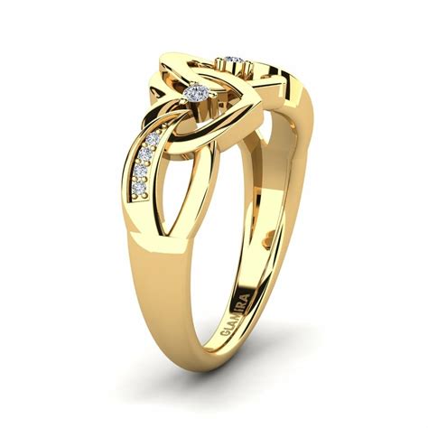 Entdecken Sie GLAMIRA Ringe Vaudis Mit 0 06 Karat Diamant Rund Gelbgold