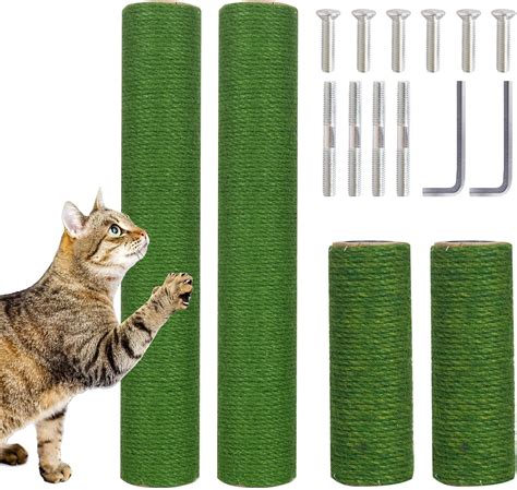 PowerKing Natural Sisal Replacement Scratching Post 4 Pieces M8 Cat