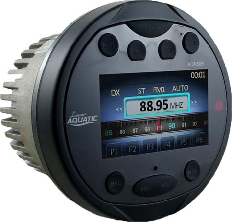 Lanzar® Aqr80b In Dash Waterproof Bluetooth Round Marine Stereo Marine Audio Equipment