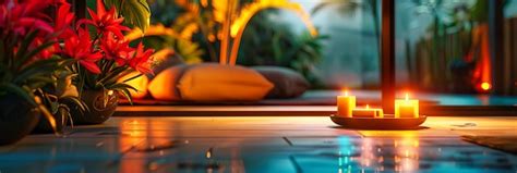 premium photo zen spa environment  candles  stones offering