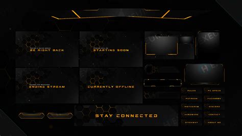 Kevlar, Minimalist Twitch Overlay : Fully Animated - Hexeum