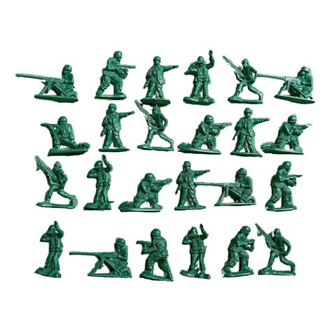 Boneco Soldadinho Guerra Plastico Exercito Militar Miniatura Brinquedo