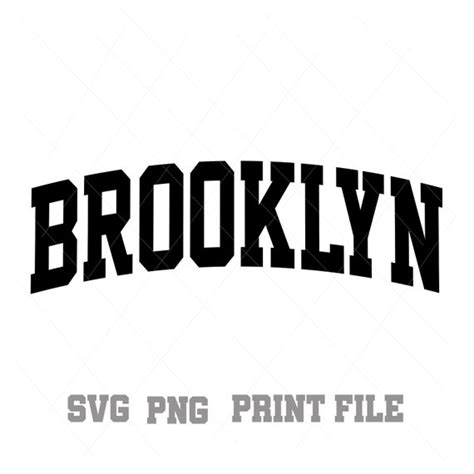 Brooklyn Svg Png Commercial Use Text Clip Art Print File Etsy