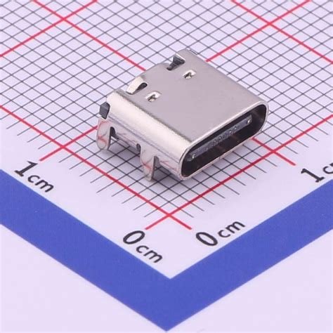 Smd Usb Female Connectors Type C 16 Pin Makers Electronics