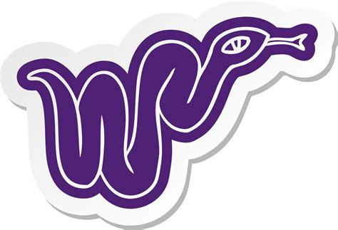 Cartoon Sticker Of A Garden Snake 10268130 Vector Art At Vecteezy