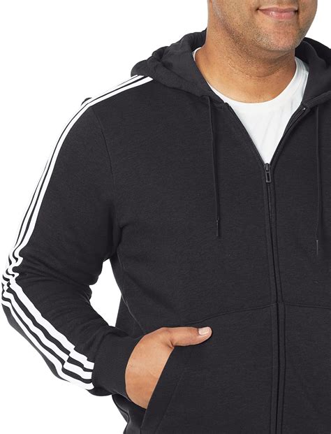 Buy Adidas Mens Essentials Fleece 3 Stripes Full Zip Hoodie Online At Lowest Price In India