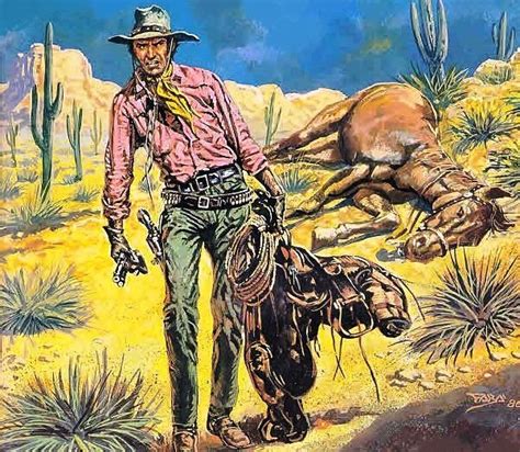 Forjado en el Fuego del Infierno 1986 Salvador Fabà Cowboy art