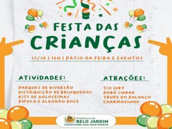 Prefeitura De Belo Jardim Vai Realizar Festa Para O Dia Das Crian As Bj