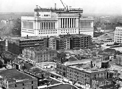 Old Aerial View Looking Toward The Milwaukee County Courthouse Building