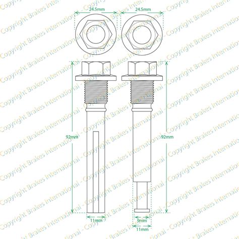 FRONT BRAKE CALIPER SLIDER PINS GUIDE KIT FITS KIA RIO MK1 2002 2005