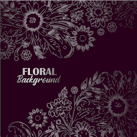 Fondo floral de lujo ilustración vectorial Vector Premium