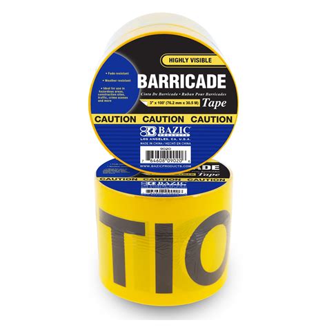 bazic yellow caution tape     feet caution tape roll  rolls