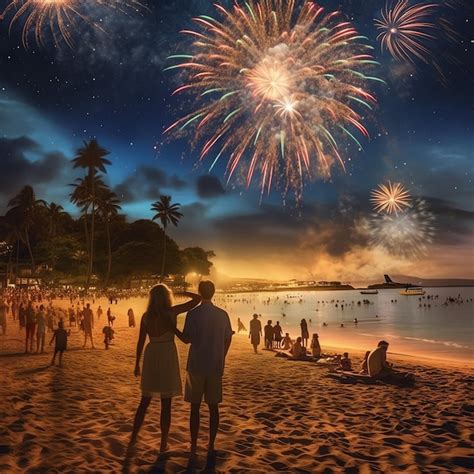 P Gina Im Genes De Fuegos Artificiales Playa Descarga Gratuita En