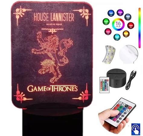 Lampka Na Biurko Lannister Gra O Tron Led Plexido Plexido Sklep