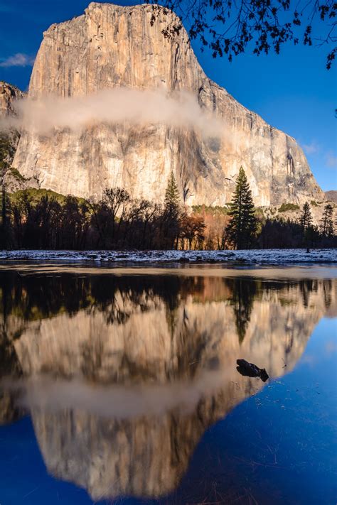 The Captain El Capitan Reflection In The Merced River Yosemite OC