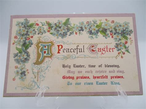 A Peaceful Easter 1912 Postmark Embossed Post Card Etsy