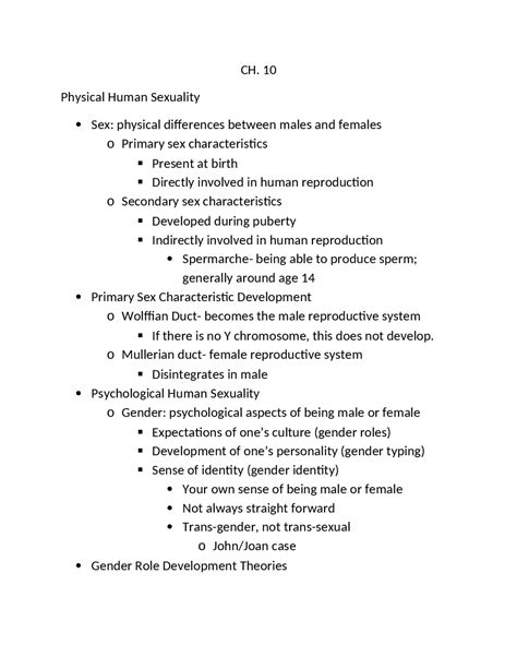 Physical Human Sexuality Introduction To General Psychology Psyc