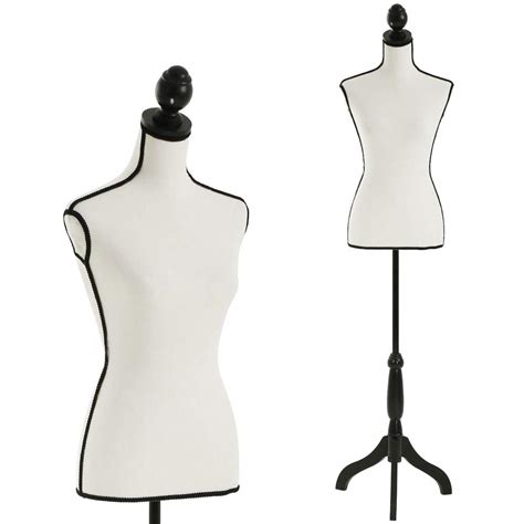 Buy Mannequin Torso Manikin Body Dress Form With Wooden Tripod Stand 60