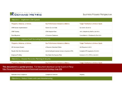 Excel Template: Balanced Scorecard Strategy Map (Excel template XLS ...