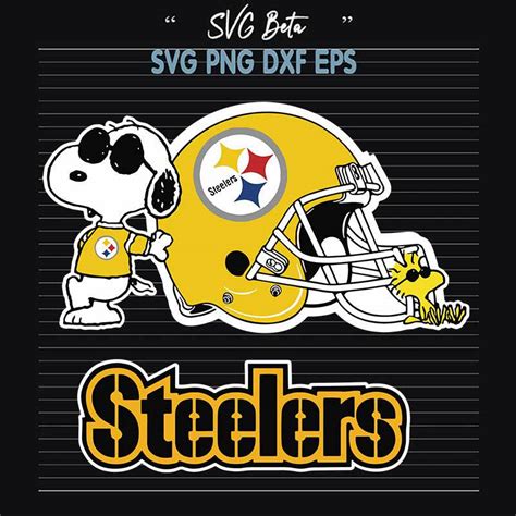 Snoopy Steelers Football SVG Pittsburgh Snoopy Steelers SVG Snoopy