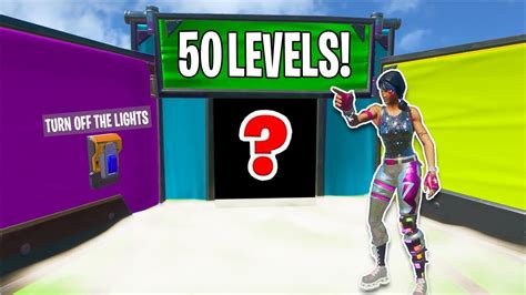 I Played The 50 Level Deathrun In The Dark Easy Fortnite Creative