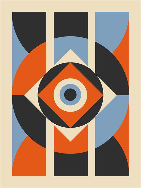 Art concept in Bauhaus style on Behance | Geometric shapes art ...