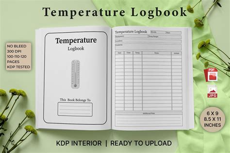 Temperature Logbook For Kdp Interiors Graphic By Mustafiz Creative