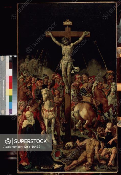 The Crucifixion By Maarten Jacobsz Van Heemskerck Oil On Canvas