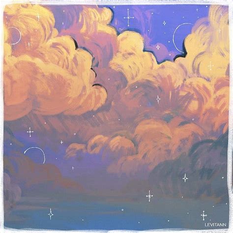 🌙 . . . . . #art #artinstagram #illustration #sky #clouds #aesthetic #digitalart # ...