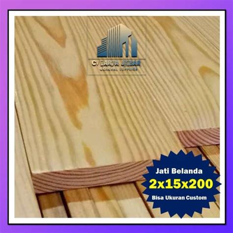 Jual Papan Kayu Jati Belanda X X Bakar Baru Ukuran Bisa Custom Di