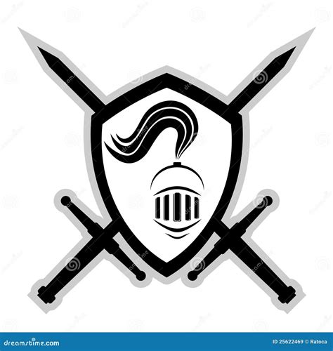 Warrior emblem stock vector. Illustration of metal, emblem - 25622469