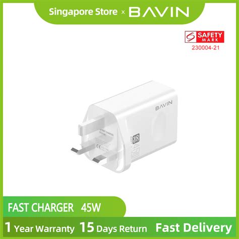 Sg Ready Stock Bavin W Pd Fast Qc Wall Charger Intelligent