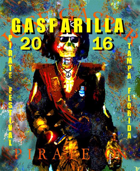 Gasparilla 2016 Jose Gaspar Pirate On Work A Painting By David Lee