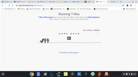 Dino Run [Google Chrome Offline] (Web) high score by ChronicFate