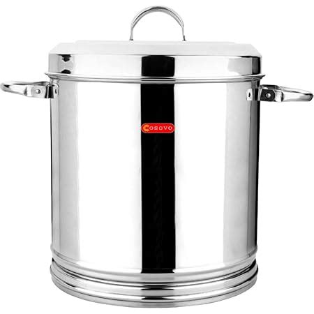 V Metal Arts Stainless Steel Rice Storage Container 20 KG Steel Kothi