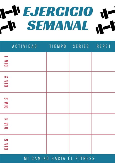 Templado Instructor Nervio Plantilla Rutina Gimnasio Word Sobrino Lo