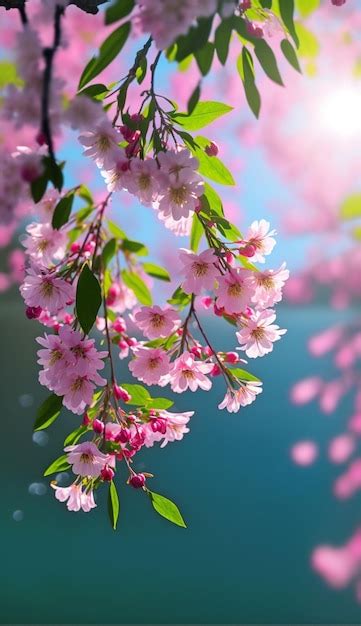 Los Fondos De Pantalla De Flor De Cerezo Fondos De Pantalla Hd Foto Premium