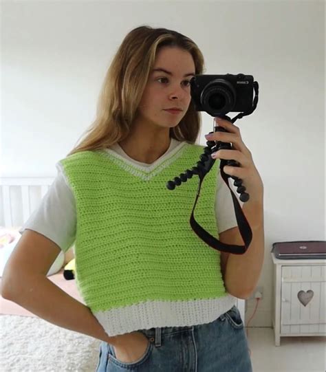 Easy Crochet V Neck Sweater Vest Tutorial Diy Atelier Yuwaciaojp