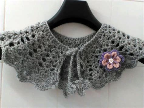 Collier Plastron Au Crochet Avec Une Jolie Broche Fait Main Echarpe